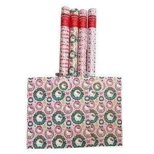 Hello Kitty Happy Holiday's Pink Wrapping Paper Set